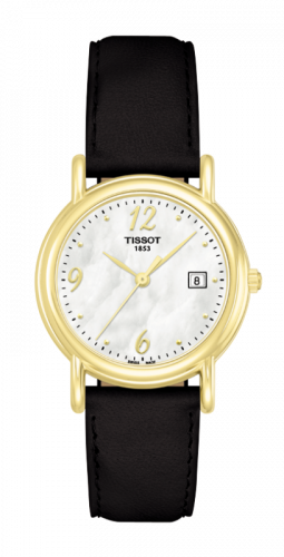 Tissot Carson Quartz 27 Yellow Gold / MOP / Strap T71.3.189.74 Tissot Carson Quartz 27 Yellow Gold / MOP / Strap T71.3.189.74