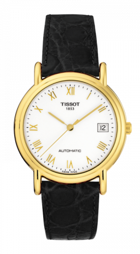 Tissot Carson Automatic 35.5 Yellow Gold / White / Strap T71.3.444.13 Tissot Carson Automatic 35.5 Yellow Gold / White / Strap T71.3.444.13