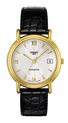 Tissot Carson Automatic 35.5 Yellow Gold / Silver / Strap T71.3.463.34 Tissot Carson Automatic 35.5 Yellow Gold / Silver / Strap T71.3.463.34