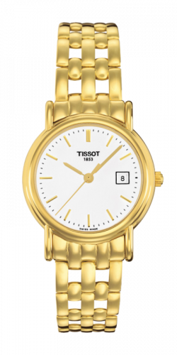 Tissot Carson Quartz 27 Yellow Gold / White / Bracelet T73.3.131.11 Tissot Carson Quartz 27 Yellow Gold / White / Bracelet T73.3.131.11