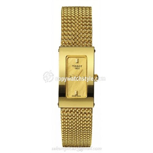 Tissot Bellflower Carree Yellow Gold / Champagne / Bracelet T73.3.322.21 Tissot Bellflower Carree Yellow Gold / Champagne / Bracelet T73.3.322.21