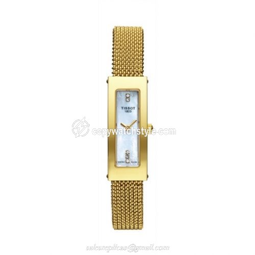 Tissot Bellflower Caree Yellow Gold / MOP / Bracelet T73.3.329.76 Tissot Bellflower Caree Yellow Gold / MOP / Bracelet T73.3.329.76