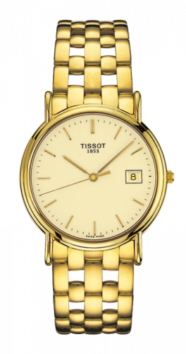 Tissot Carson Quartz 33.6 Yellow Gold / Champagne / Bracelet T73.3.413.21 Tissot Carson Quartz 33.6 Yellow Gold / Champagne / Bracelet T73.3.413.21