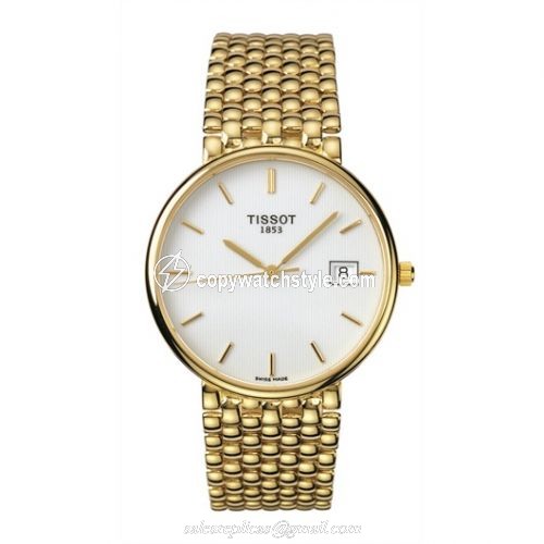 Tissot Caliente Quartz 32 Yellow Gold / White / Bracelet T73.3.414.11 Tissot Caliente Quartz 32 Yellow Gold / White / Bracelet T73.3.414.11