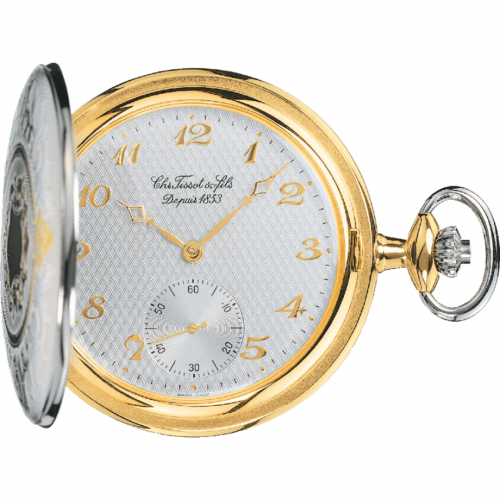 Tissot Tissot Savonnette Mechanical Brass / Yellow Gold / Palladium / Silver T83.8.450.82 Tissot Tissot Savonnette Mechanical Brass / Yellow Gold / Palladium / Silver T83.8.450.82