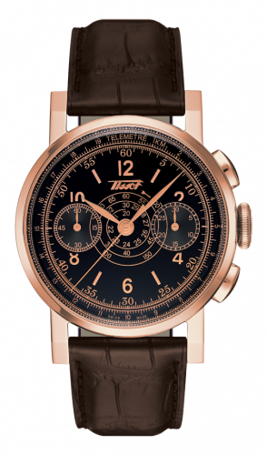 Tissot Heritage Chronograph Pink Gold / Black / Strap T904.432.76.057.00