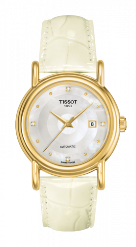 Tissot Carson Automatic 29.7 Yellow Gold / MOP / Strap T907.007.16.106.01 Tissot Carson Automatic 29.7 Yellow Gold / MOP / Strap T907.007.16.106.01