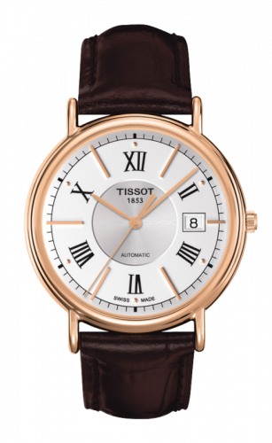 Tissot Carson Automatic 40 Rose Gold / Silver / Strap T907.407.76.038.00 Tissot Carson Automatic 40 Rose Gold / Silver / Strap T907.407.76.038.00