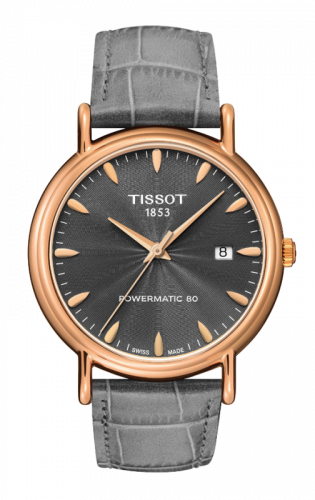 Tissot Carson Powermatic 80 40 Rose Gold / Grey / Strap T907.407.76.081.00 Tissot Carson Powermatic 80 40 Rose Gold / Grey / Strap T907.407.76.081.00