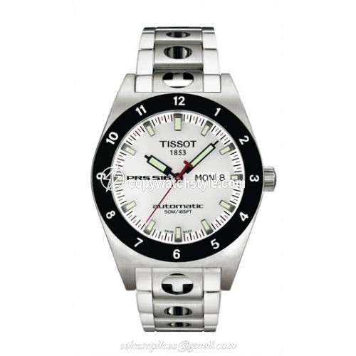 Tissot PRS 516 Automatic 40 Stainless Steel / Silver / Bracelet T91.1.483.31