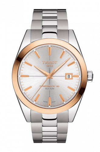 Tissot Gentleman Powermatic Stainless Steel / Red Gold / Silver / Bracelet T927.407.41.031.00 Tissot Gentleman Powermatic Stainless Steel / Red Gold / Silver / Bracelet T927.407.41.031.00