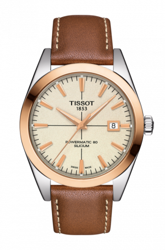 Tissot Gentleman Powermatic Stainless Steel / Red Gold / Cream / Strap T927.407.46.261.00 Tissot Gentleman Powermatic Stainless Steel / Red Gold / Cream / Strap T927.407.46.261.00