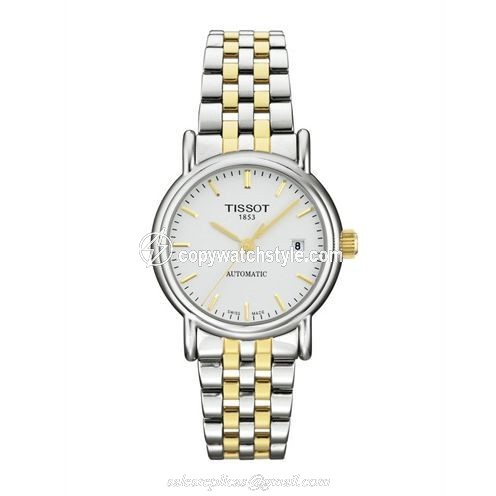 Tissot Carson Automatic 27 Stainless Steel / Yellow Gold PVD / Silver / Bracelet T95.2.183.31 Tissot Carson Automatic 27 Stainless Steel / Yellow Gold PVD / Silver / Bracelet T95.2.183.31