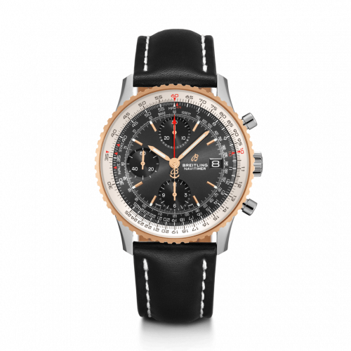 Breitling Navitimer 1 Chronograph 41 Stainless Steel / Red Gold / Black / Calf / Folding U13324211B1X2