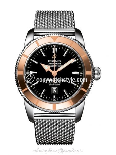 Breitling Superocean Heritage 46 Stainless Steel / Red Gold / Black / Milanese U1732012.B868.152A