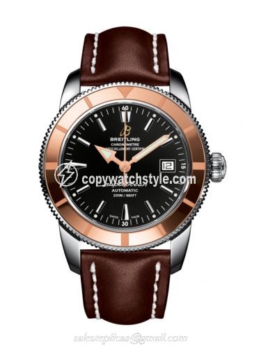 Breitling Superocean Heritage 42 Stainless Steel / Red Gold / Volcano Black / Calf U1732112.BA61.437X Breitling Superocean Heritage 42 Stainless Steel / Red Gold / Volcano Black / Calf U1732112.BA61.437X
