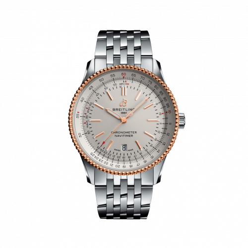 Breitling Navitimer Automatic 41 Automatic Stainless Steel / Rose Gold / Silver / Bracelet U17326211G1A1 Breitling Navitimer Automatic 41 Automatic Stainless Steel / Rose Gold / Silver / Bracelet U17326211G1A1