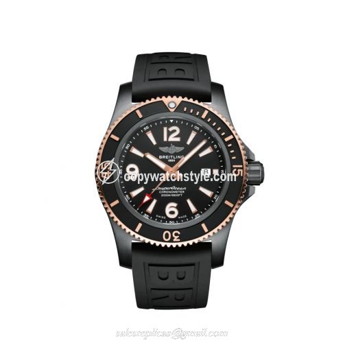 Breitling Superocean 46 Blacksteel / Red Gold / Black / Rubber U17368221B1S1 Breitling Superocean 46 Blacksteel / Red Gold / Black / Rubber U17368221B1S1
