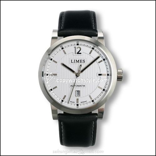 Limes Chyros Automatic - Silvered / black leather strap U6017-LA1.1 Limes Chyros Automatic - Silvered / black leather strap U6017-LA1.1