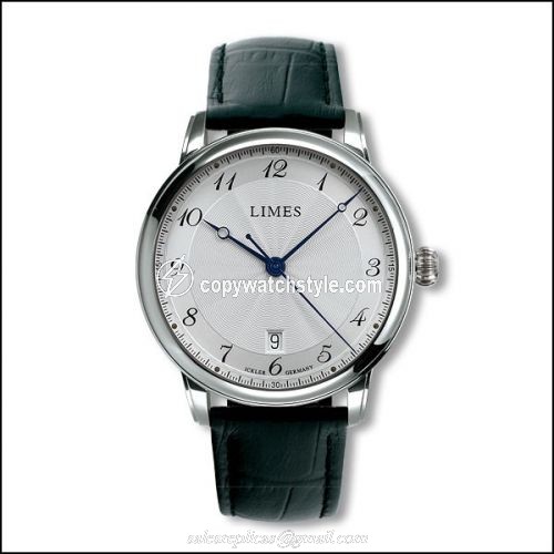 Limes Pharo Cartouche A - Silvered dial - Black leather strap U6282C-LA5.1 Limes Pharo Cartouche A - Silvered dial - Black leather strap U6282C-LA5.1