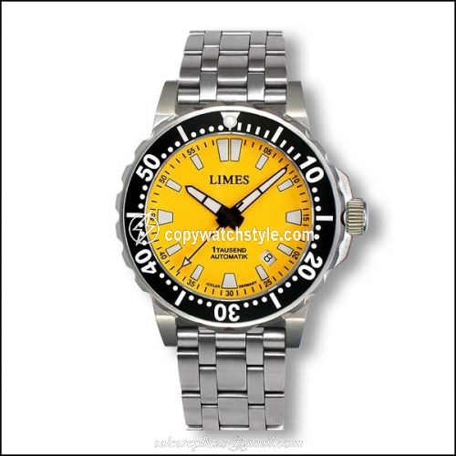 Limes 1Tausend Automatic Yellow - steel bracelet U8787B-LA2.5 Limes 1Tausend Automatic Yellow - steel bracelet U8787B-LA2.5