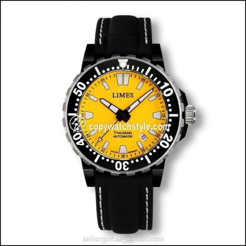 Limes 1Tausend Automatic PVD Yellow - Leather strap U8787SW-LA2.5 Limes 1Tausend Automatic PVD Yellow - Leather strap U8787SW-LA2.5