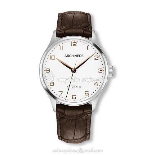 Archimede Klassik 36 TwoTone / Silver / Brown Leather UA4929-A3.32 Archimede Klassik 36 TwoTone / Silver / Brown Leather UA4929-A3.32
