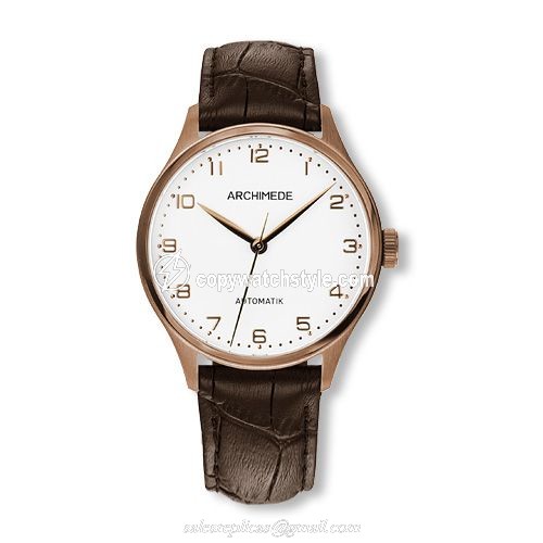 Archimede Klassik 36 Gold PVD / Silver / Brown Leather UA4929-A3.32-G5 Archimede Klassik 36 Gold PVD / Silver / Brown Leather UA4929-A3.32-G5