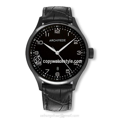 Archimede Klassik 42 TwoTone Stainless Steel / PVD / Black / Black Leather UA7929-A2.1-SW