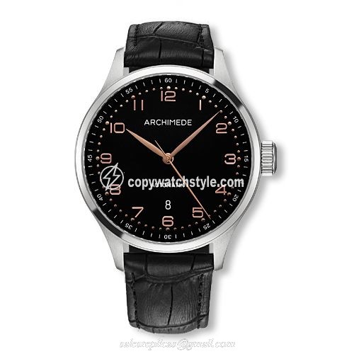 Archimede Klassik 42 TwoTone Stainless Steel / Black / Black Leather UA7929-A2.8 Archimede Klassik 42 TwoTone Stainless Steel / Black / Black Leather UA7929-A2.8