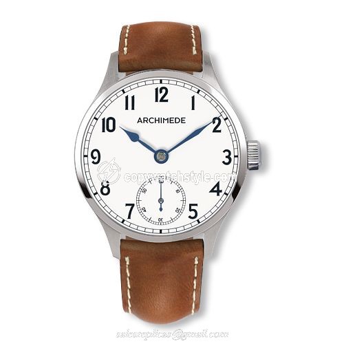 Archimede DeckWatch Stainless Steel / Silver / Brown Leather UA7929-H1.2