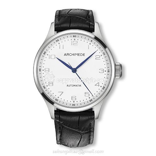 Archimede Klassik 42 Stainless Steel / Silver / Black Leather UA7929-M2.11 Archimede Klassik 42 Stainless Steel / Silver / Black Leather UA7929-M2.11