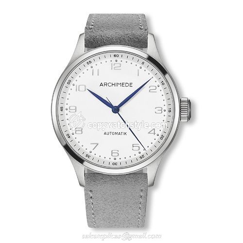 Archimede Klassik 42 Stainless Steel / Silver / Grey Suede UA7929-M2.50 Archimede Klassik 42 Stainless Steel / Silver / Grey Suede UA7929-M2.50