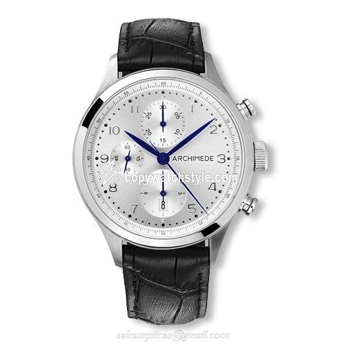 Archimede Klassik Chronograph Stainless Steel / Silver / Leather UA7939-C2.41