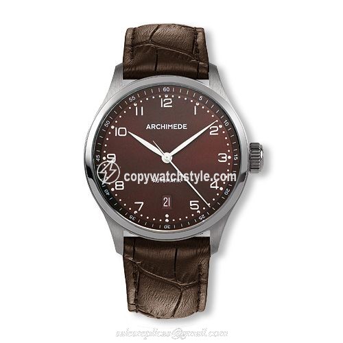Archimede Klassik 39 Stainless Steel / Brown / Brown Leather UA7969-A3.10 Archimede Klassik 39 Stainless Steel / Brown / Brown Leather UA7969-A3.10