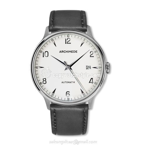 Archimede 1950-2 Stainless Steel / Silver / Black Leather UA8068P-A1.1 Archimede 1950-2 Stainless Steel / Silver / Black Leather UA8068P-A1.1