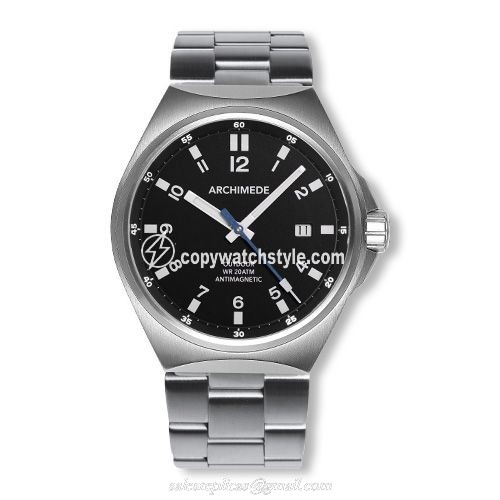 Archimede OutDoor 41 AntiMag Stainless Steel / Black / Bracelet UA8241B-A1
