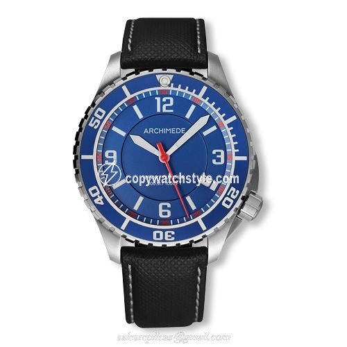 Archimede SportTaucher Stainless Steel / Blue / Black Leather UA8974-TB-A5.5 Archimede SportTaucher Stainless Steel / Blue / Black Leather UA8974-TB-A5.5