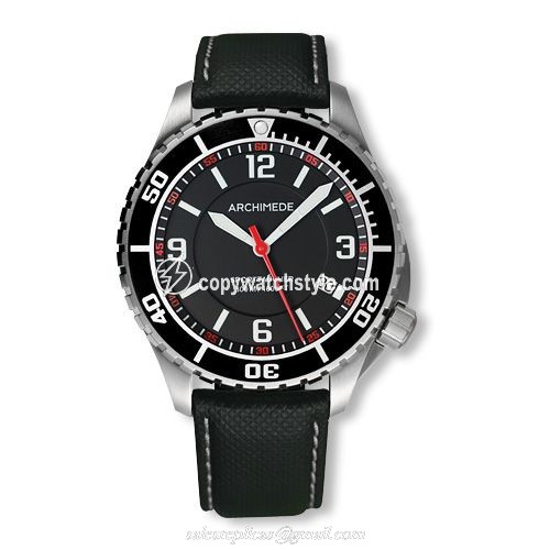 Archimede SportTaucher Stainless Steel / Black / Black Leather UA8974-TS-A1.5 Archimede SportTaucher Stainless Steel / Black / Black Leather UA8974-TS-A1.5