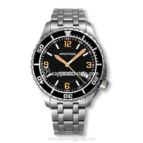 Archimede SportTaucher Stainless Steel / Black / Bracelet UA8974B-TS-A4.1