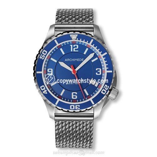 Archimede SportTaucher Stainless Steel / Blue / Mesh UA8974BM-TB-A5.5 Archimede SportTaucher Stainless Steel / Blue / Mesh UA8974BM-TB-A5.5