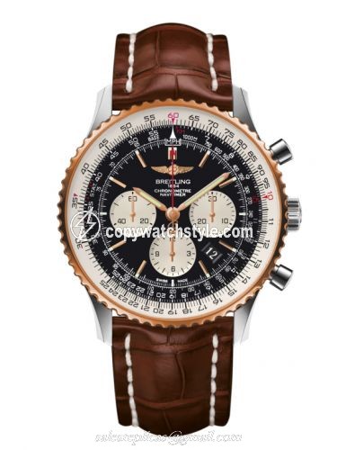 Breitling Navitimer 01 46 Stainless Steel / Red Gold / Black / Croco UB012721.BE18.754P Breitling Navitimer 01 46 Stainless Steel / Red Gold / Black / Croco UB012721.BE18.754P