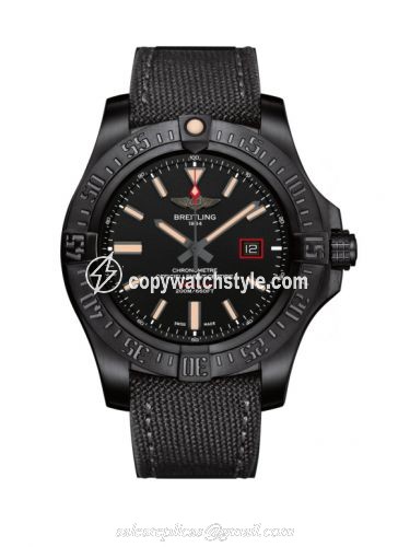 Breitling Avenger Blackbird 44 Black Titanium / Volcano Black / Military / Pin V17311101B1W1 Breitling Avenger Blackbird 44 Black Titanium / Volcano Black / Military / Pin V17311101B1W1
