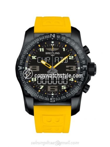 Breitling Cockpit B50 Night Mission / Black-Yellow / Rubber / Folding VB5010A4/BD41/242S/V20DSA.4 Breitling Cockpit B50 Night Mission / Black-Yellow / Rubber / Folding VB5010A4/BD41/242S/V20DSA.4