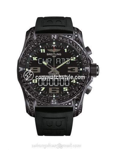 Breitling Cockpit B50 Night Mission Diamondworks / Black / Rubber VB5010AW/BD41/155S/V20DSA.4 Breitling Cockpit B50 Night Mission Diamondworks / Black / Rubber VB5010AW/BD41/155S/V20DSA.4