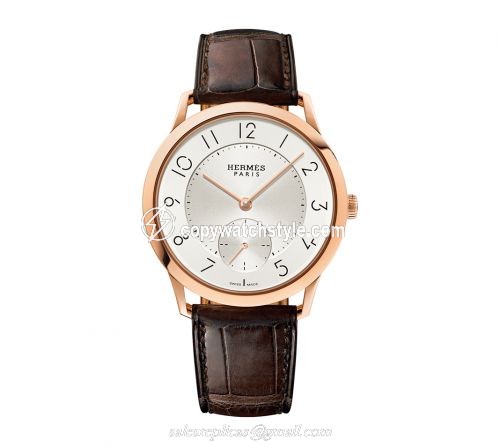 Hermes Slim d'Hermes GM Rose Gold / Silver W041762WW00 Hermes Slim d'Hermes GM Rose Gold / Silver W041762WW00