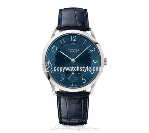 Hermes Slim d'Hermes GM Stainless Steel / Blue W043204WW00 Hermes Slim d'Hermes GM Stainless Steel / Blue W043204WW00