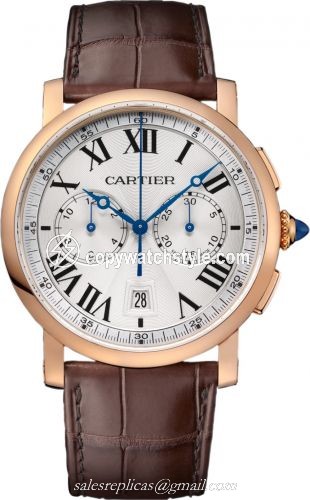 Cartier Rotonde de Cartier Chronograph Pink Gold / Silver W1556238 Cartier Rotonde de Cartier Chronograph Pink Gold / Silver W1556238
