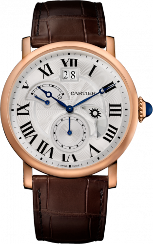 Cartier Rotonde de Cartier Second Time Zone Day / Night Pink Gold / Silver W1556240 Cartier Rotonde de Cartier Second Time Zone Day / Night Pink Gold / Silver W1556240