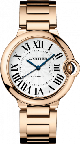 Cartier Ballon Blue de Cartier 36 Automatic Pink Gold / Silver / Bracelet W69004Z2 Cartier Ballon Blue de Cartier 36 Automatic Pink Gold / Silver / Bracelet W69004Z2